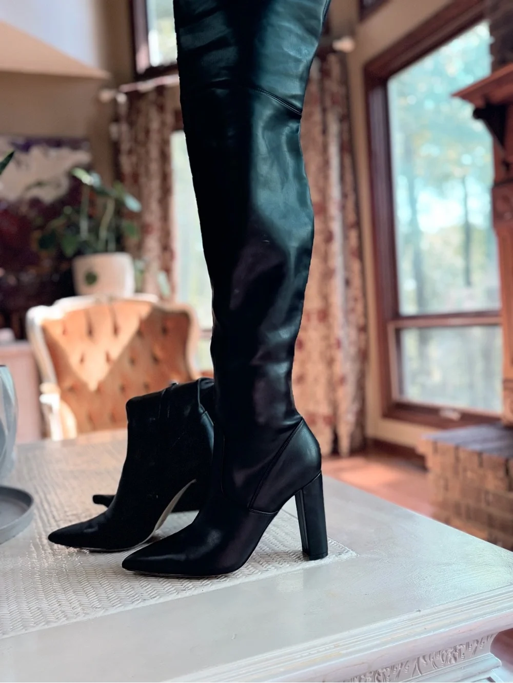 — Sexy & ‘Don’t Waste My Time’ AF — Marc Fisher Black Over-the-Knee Boots 8